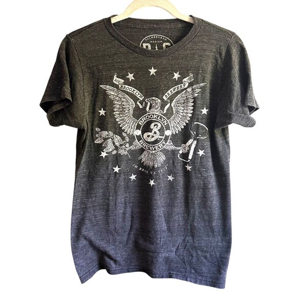 BROOKLYN BREWERY Graphic Logo Tee Dark Grey Medium - Picture 1 of 5